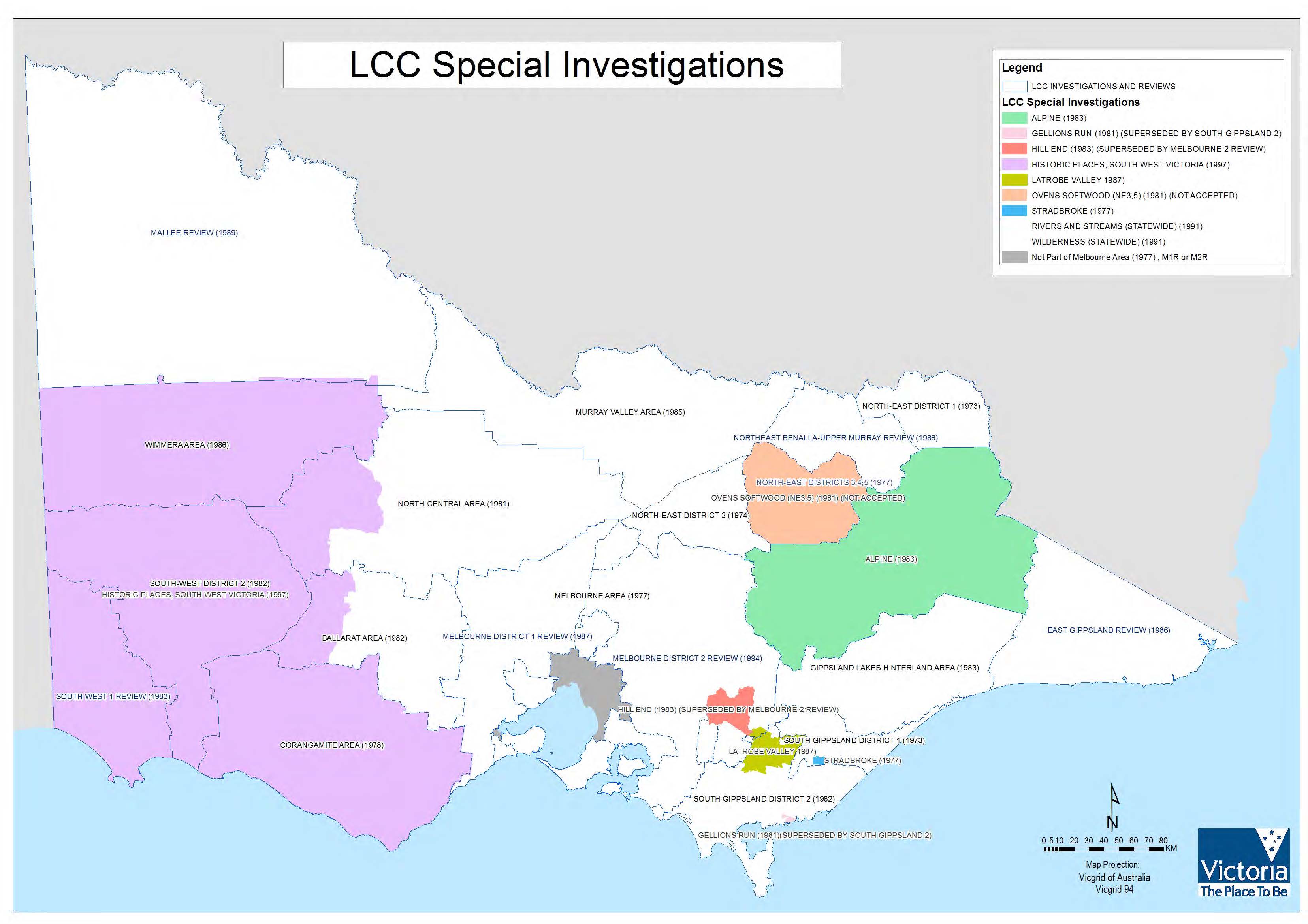 Map of LCC special investigations